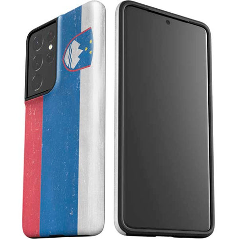 Slovenia Flag Distressed Galaxy S21 Ultra 5G Pro Case